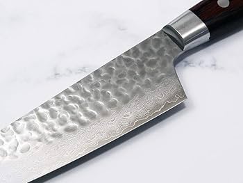 Amazon | 堺孝行 V金10号割込 33層槌目ダマスカス 剣型三徳（切付三徳