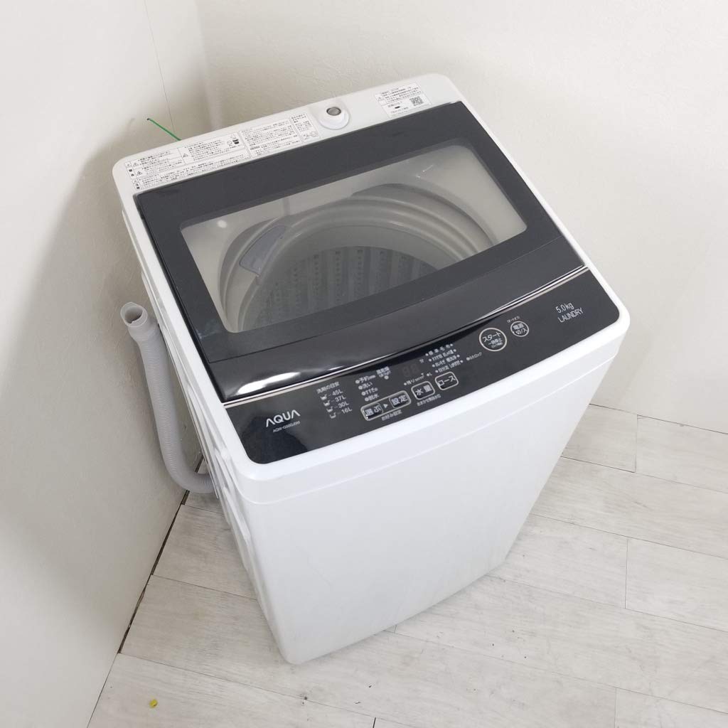 Amazon | アクア 5.0kg 全自動洗濯機 ホワイトAQUA AQW-GS50G-W の