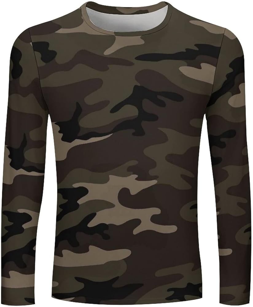 Amazon | [MXN] ロングスリーブTシャツ 長袖 メンズ 迷彩柄 カモフラ