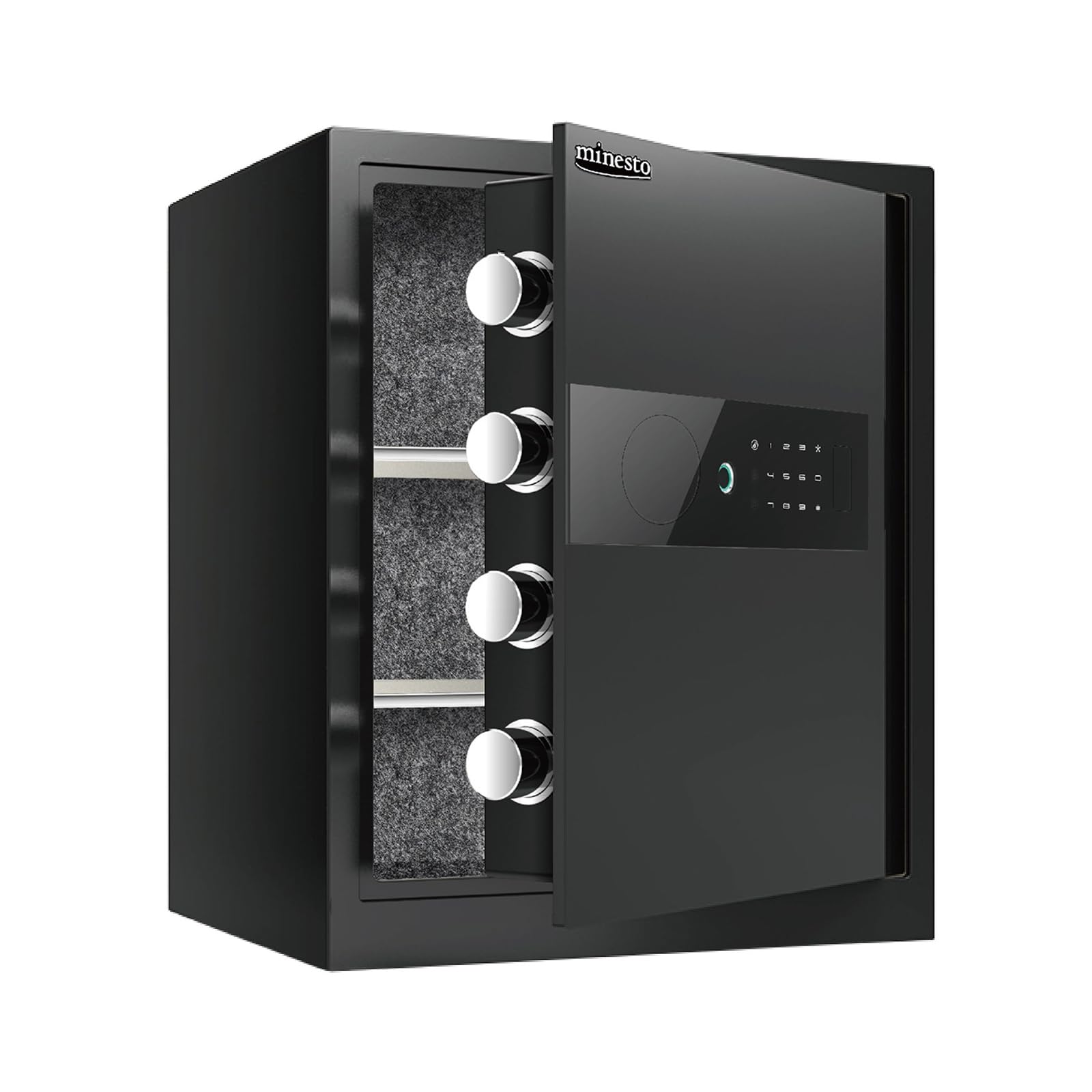 Amazon.co.jp: 金庫 指紋式 テンキー式 電子 タッチパネル金庫 指紋