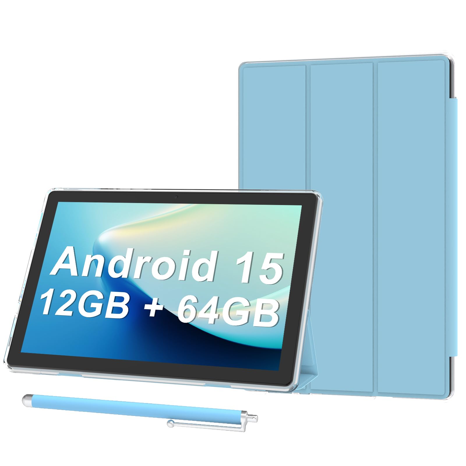 Amazon.com : Android 15 Tablet 10 inch Tablets with Case, 12GB RAM