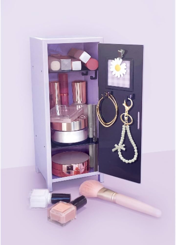 Amazon | [卓上収納]ミニロッカー 【海外不可】【パープル