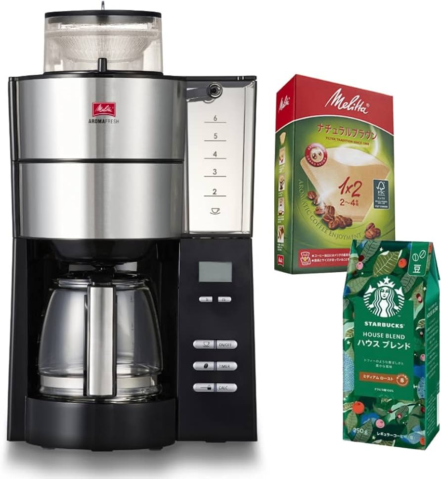 Amazon | メリタ ミル付き 全自動コーヒーメーカー アロマフレッシュ 6