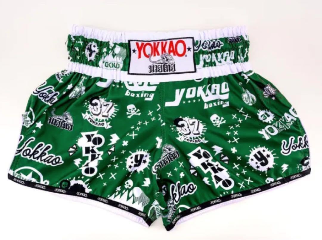 YOKKAO ムエタイパンツ「HAWAIIAN」 GREEN Mサイズ