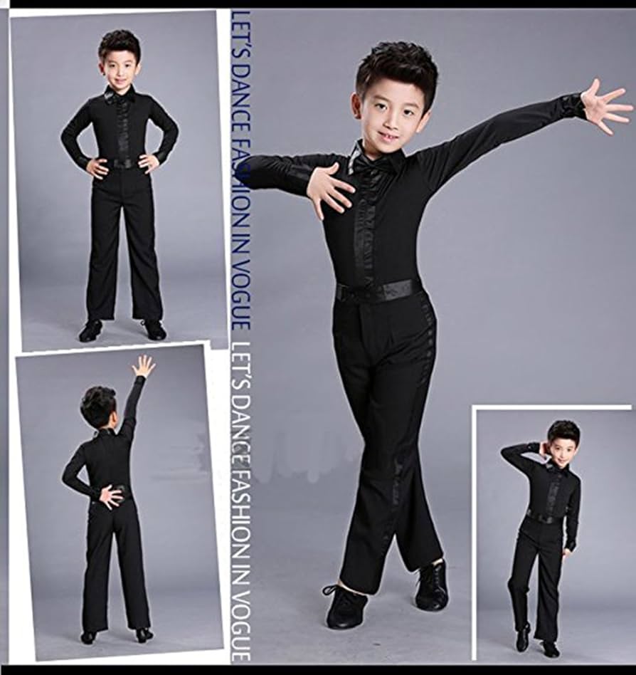 Amazon.co.jp: ラテン ダンス衣装 競技用 男の子 ボーイズ 社交ダンス
