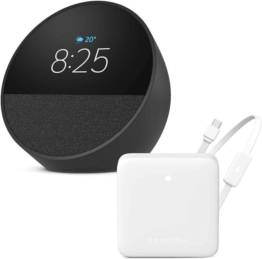 Amazon.co.jp: 【セット買い】Echo Spot ブラック + SwitchBot