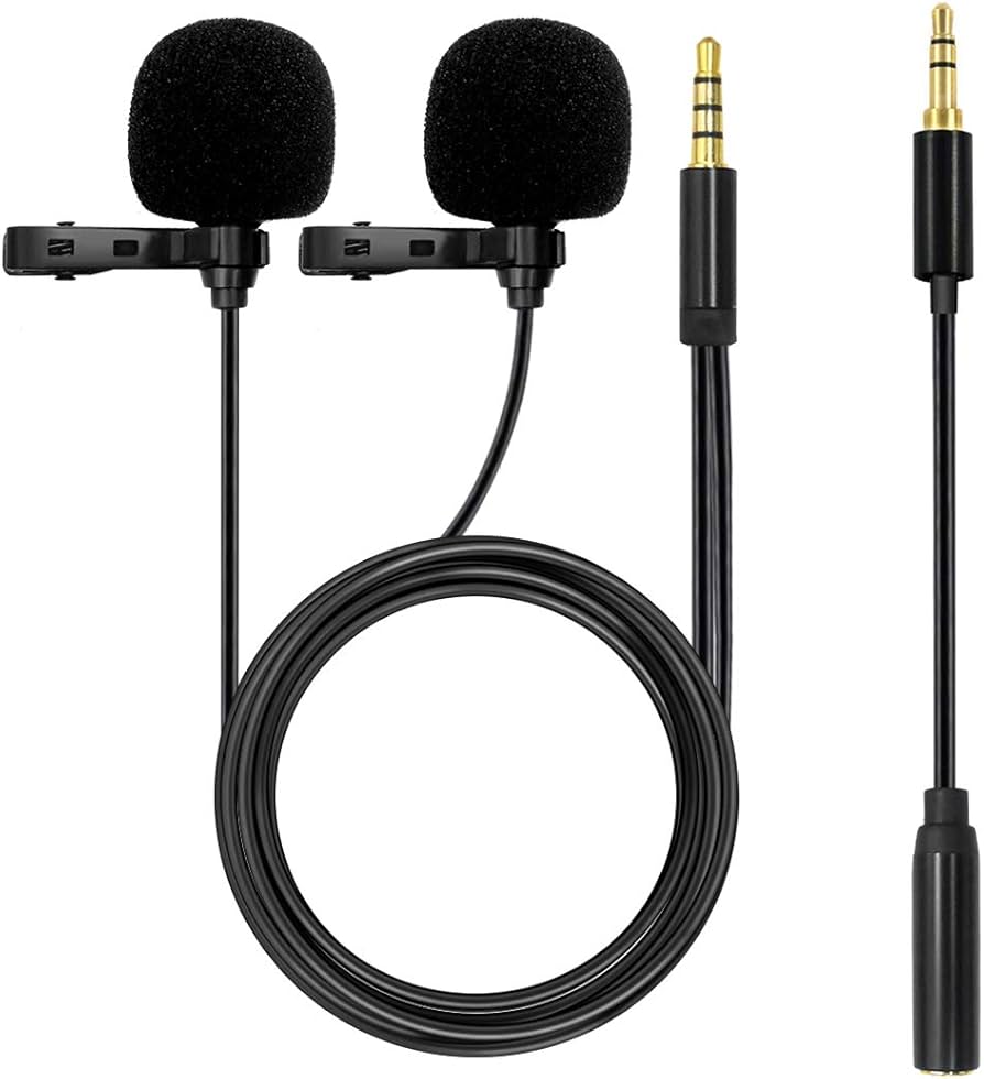 Amazon.co.jp: WALKEN クリップマイク ピンマイク ミニマイク 二人用