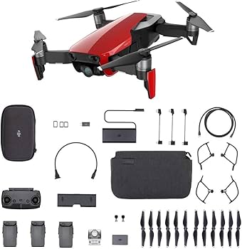 Amazon.com: DJI Mavic Air, Fly More Combo, Flame Red : Toys & Games