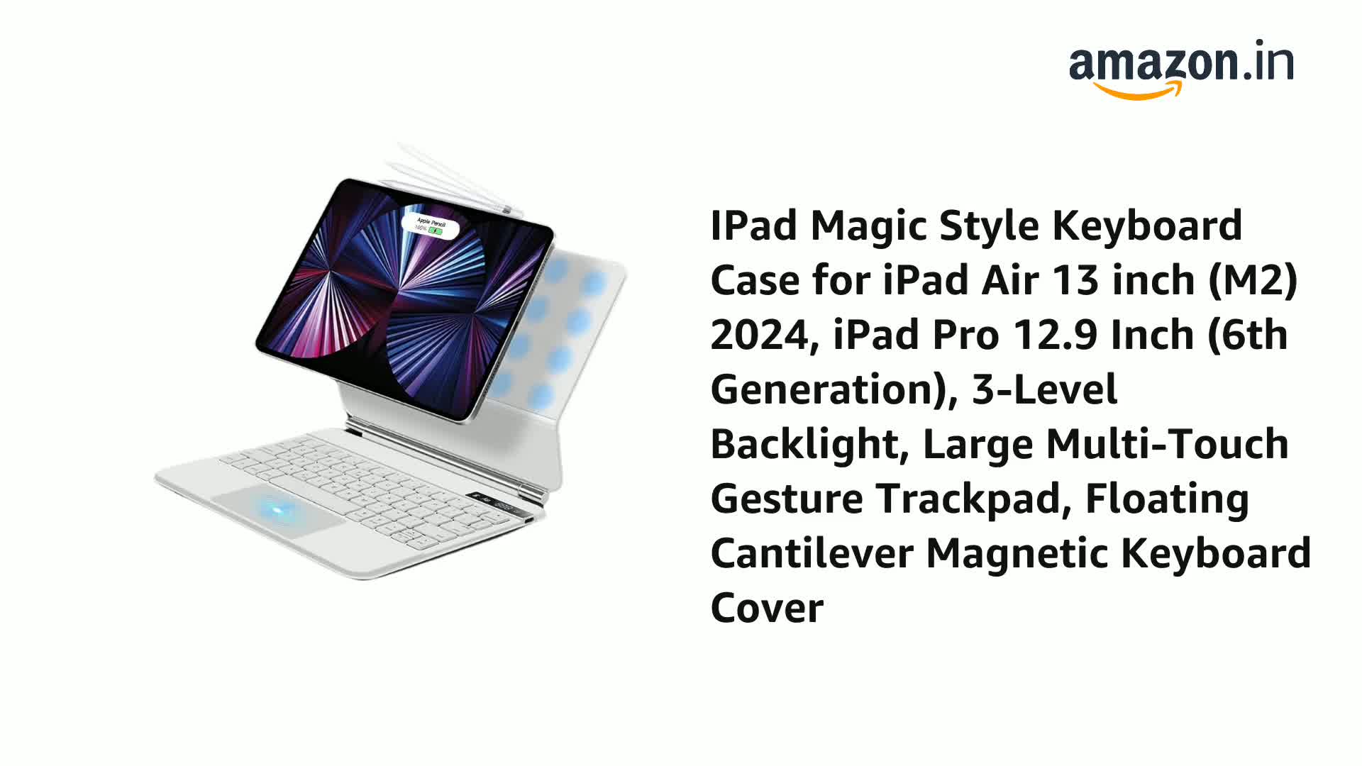 iPad Magic Style Keyboard Case for iPad Air 13 inch (M2) 2024
