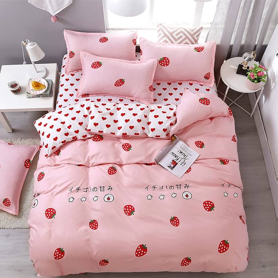 Amazon.co.jp: KIMKO【掛け布団カバー寝具 いちごかわいい甘い女の子