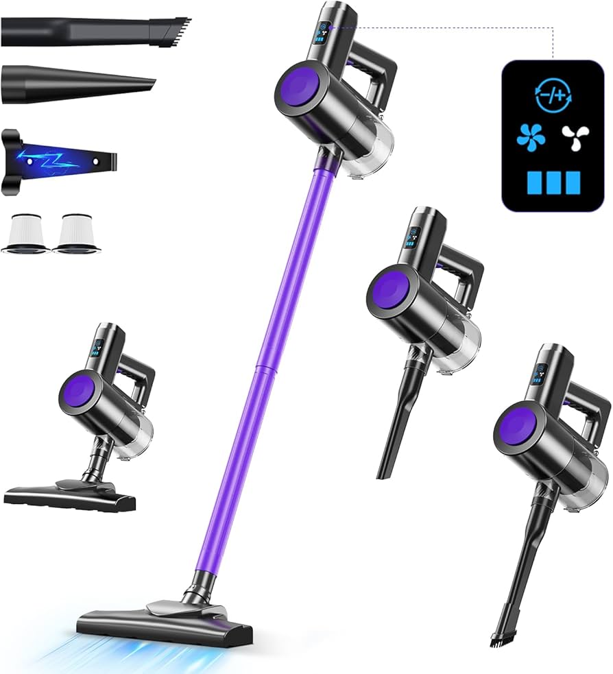 Amazon | 掃除機 コードレス 【26000pa超強力吸引&45分連続稼働