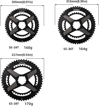 Amazon.co.jp: ロードバイク クランクセット ダブルチェーンリング 50