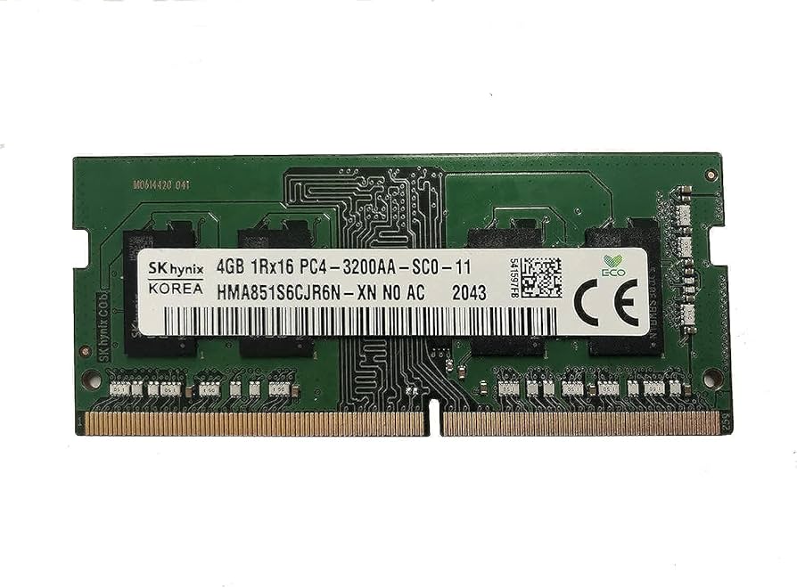 SK Hynix 4GB DDR4 3200MHz PC4-25600 1.2V 1R x 16 SODIMM Laptop RAM