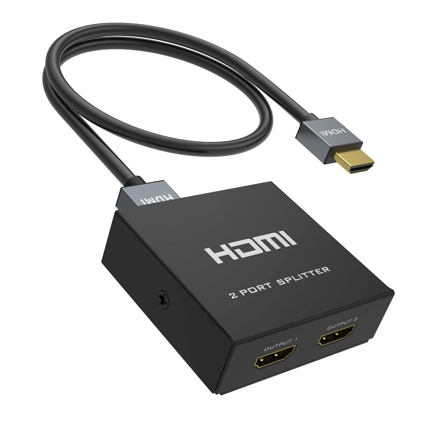 Amazon.com: 4K HDMI Splitter 1 in 2 Out + Cable, Yinker 2 Way HDMI
