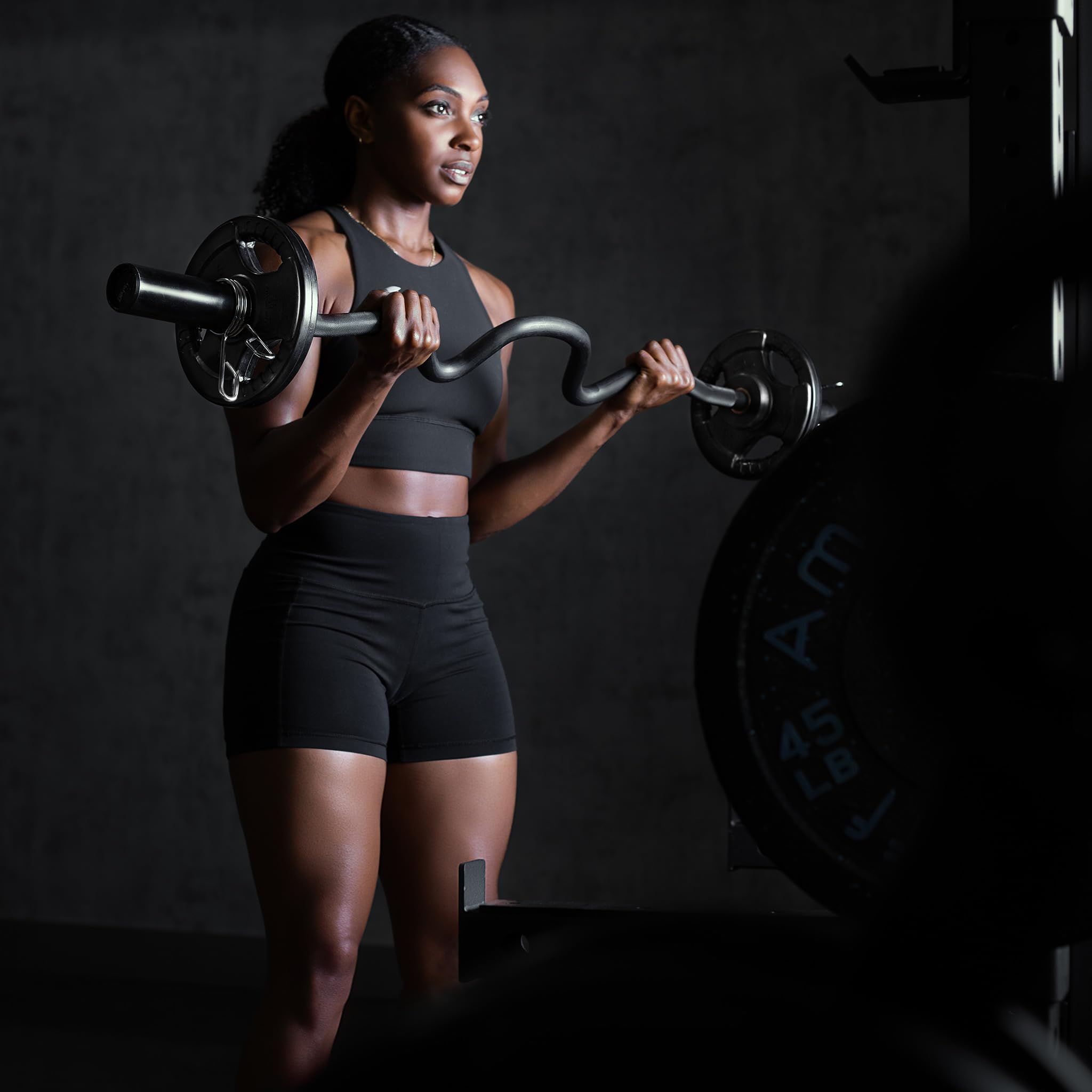 Amazon | 47インチ ブラック 亜鉛 オリンピック EZ スーパーカールバー