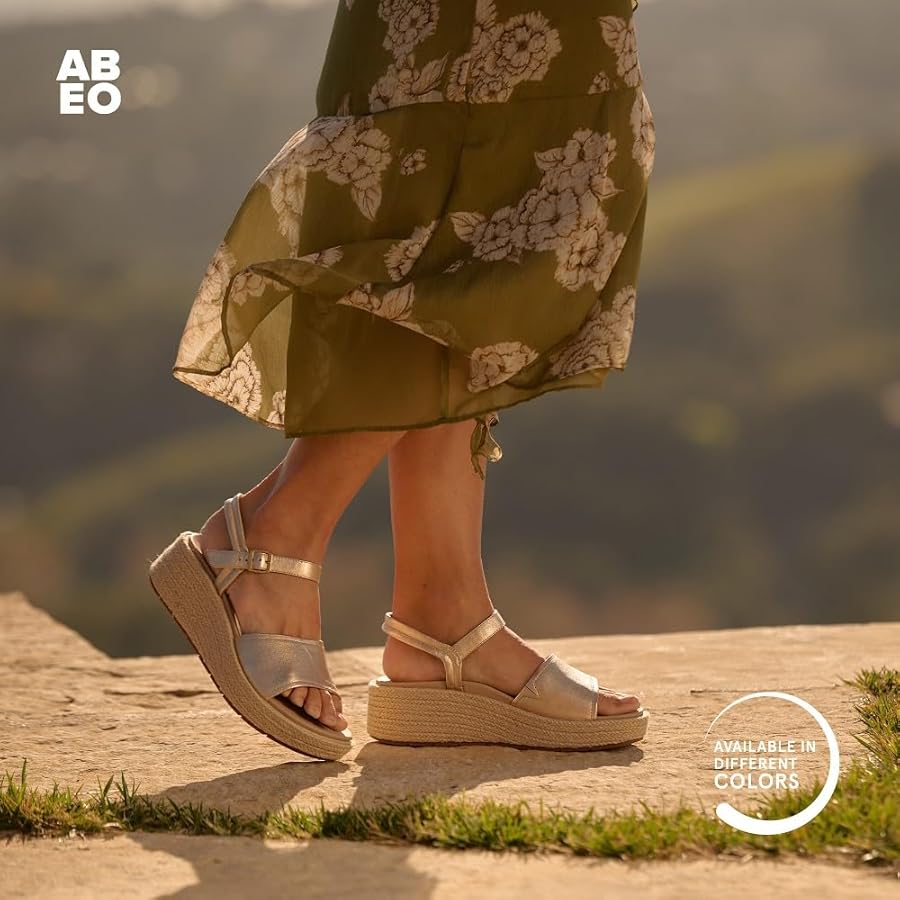 Amazon.com | ABEO Solstice Buckle Sandals For Women | Arch Support