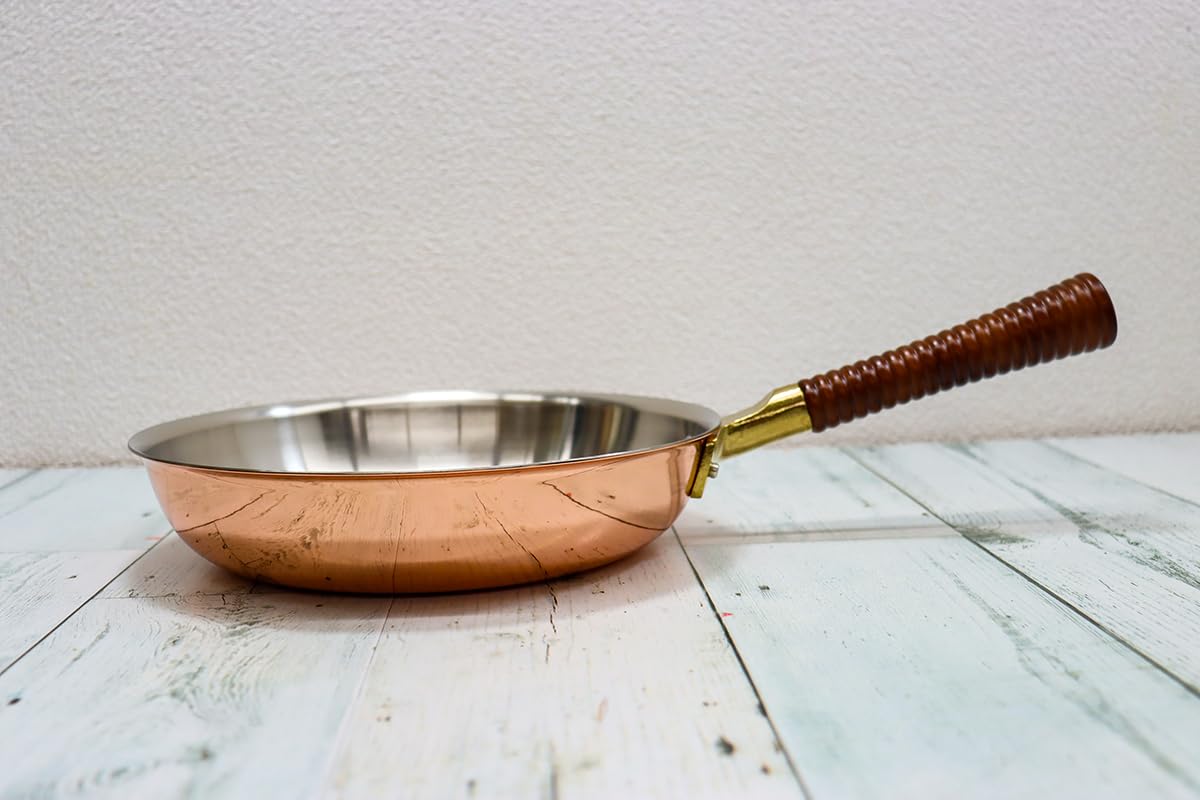 Amazon｜新光堂 日本製 純銅 フライパン 22㎝ 銅楽 まごころ伝心