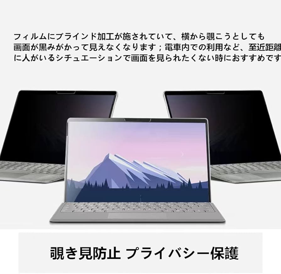 Amazon.co.jp: 【覗き見防止】ペーパーテクスチャ フィルム 着脱式
