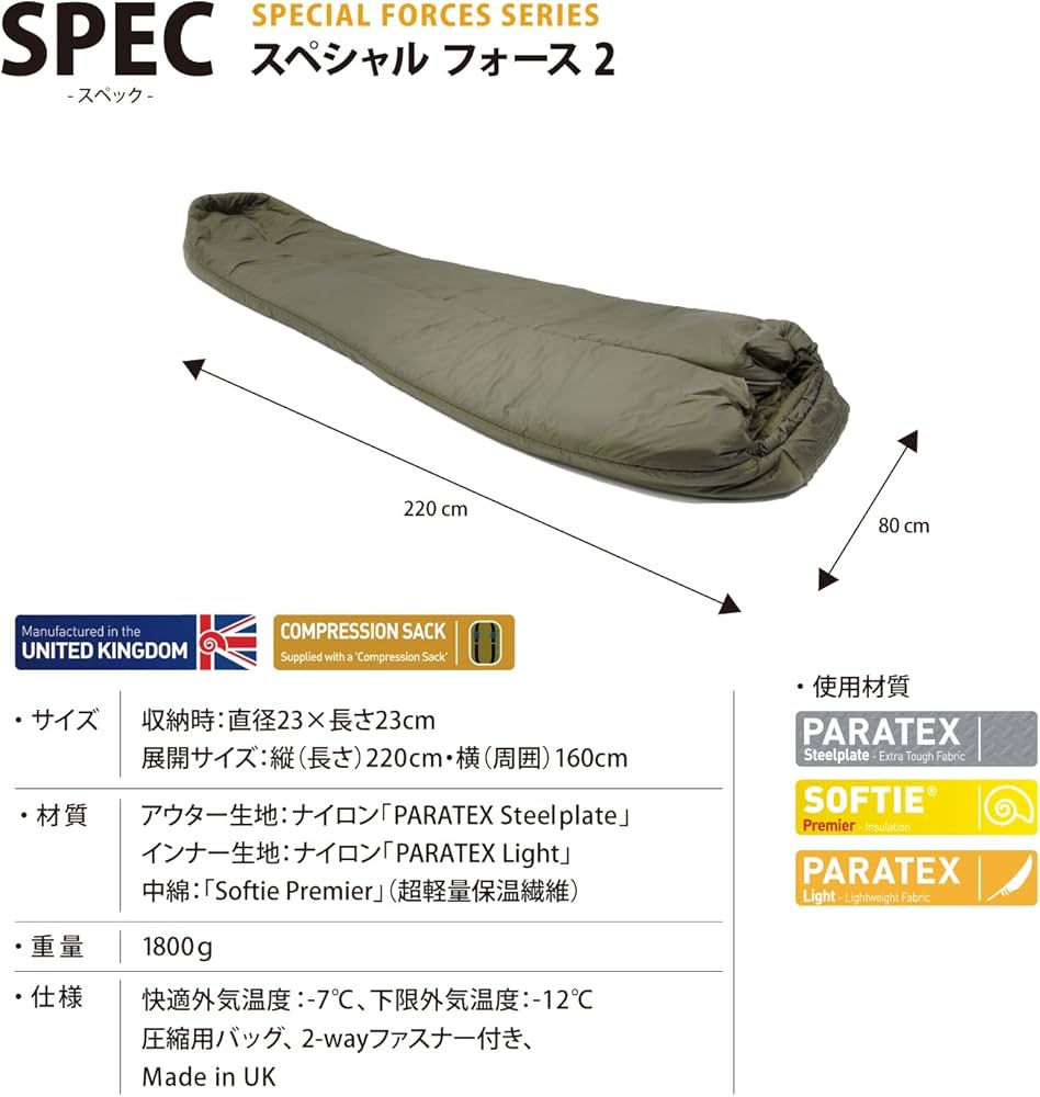 Amazon.co.jp: Snugpak(スナグパック) 寝袋 スペシャルフォース2