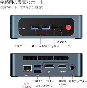 Amazon | TRIGKEY ミニpc Speed S5 Pro AMD Ryzen 7 5850U(8 コアと 16