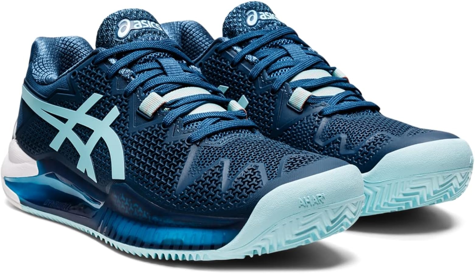 ASICS Women's Gel-Resolution 8 Clay Tennis Shoes, Light Indigo