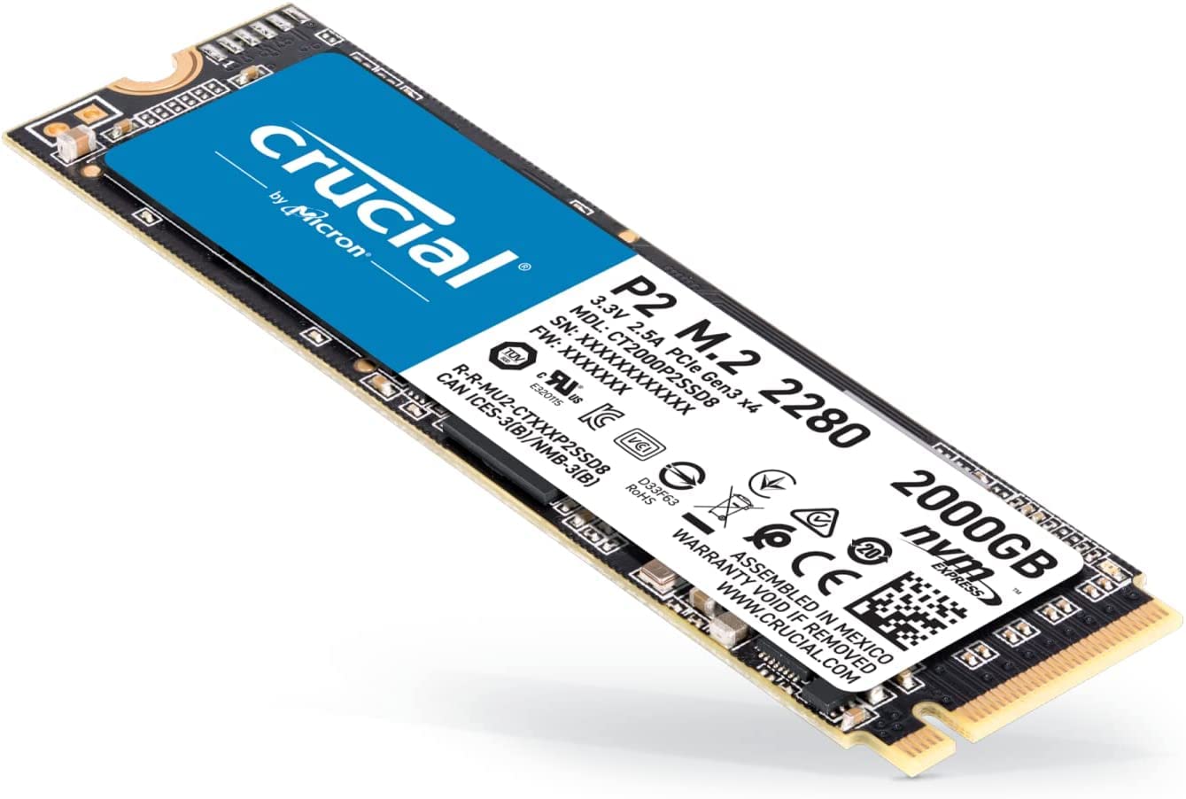 Amazon | Crucial 3D NAND NVMe PCIe M.2 SSD Up to 2400MB/s