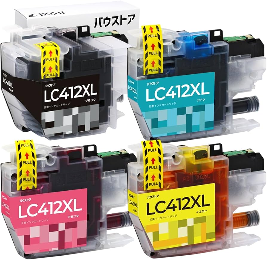Amazon.co.jp: バウストア Brother LC412XL-4PK 染料 互換インク