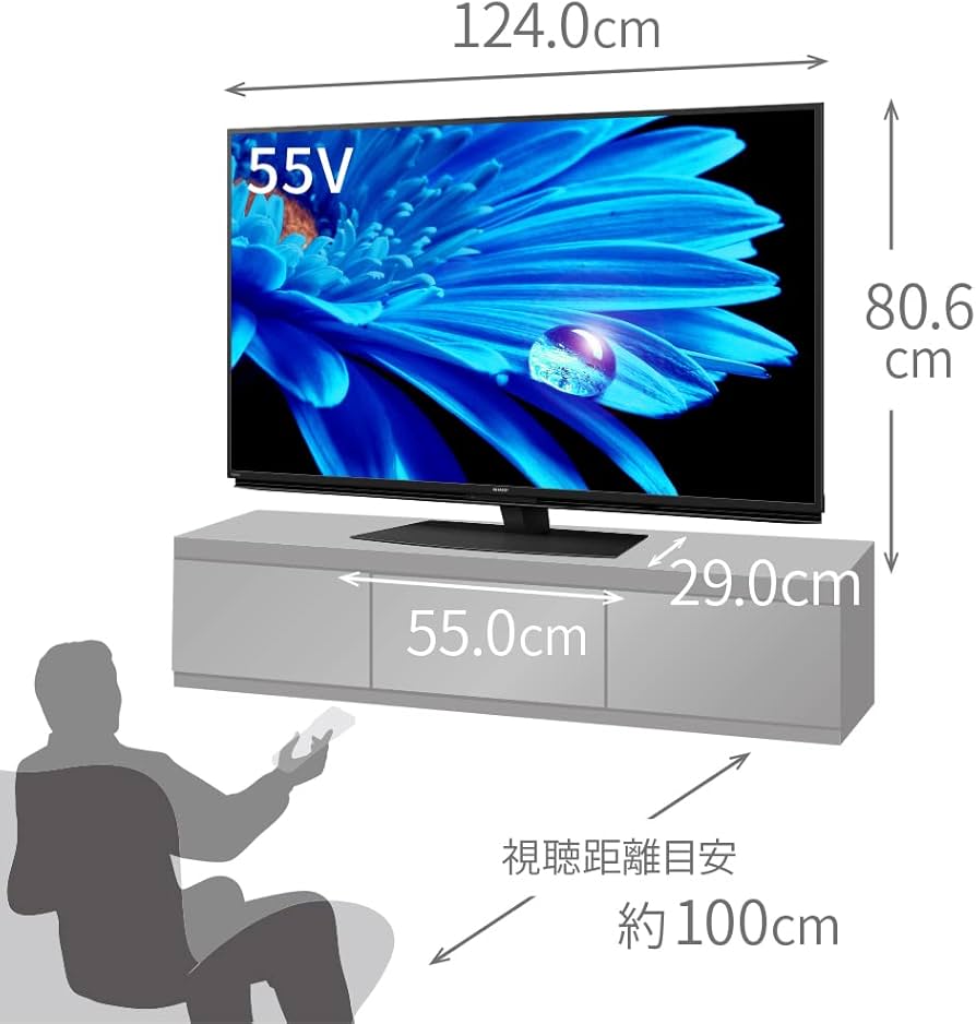 Amazon | シャープ 55V型 4K 液晶 テレビ AQUOS 4T-C55EN1 N-Black