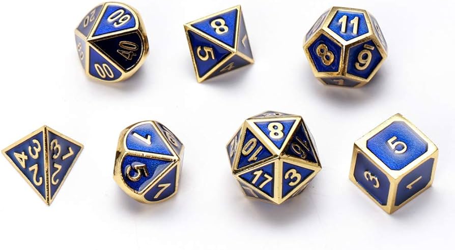 Amazon | Yourandoll 7個 亜鉛合金メタルダイス サイコロ多面体ダイス