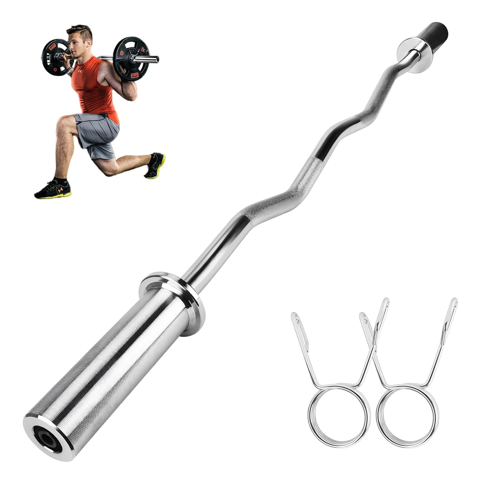 Amazon | TORENA バーベルシャフト 120cm 直径50mm EZバー