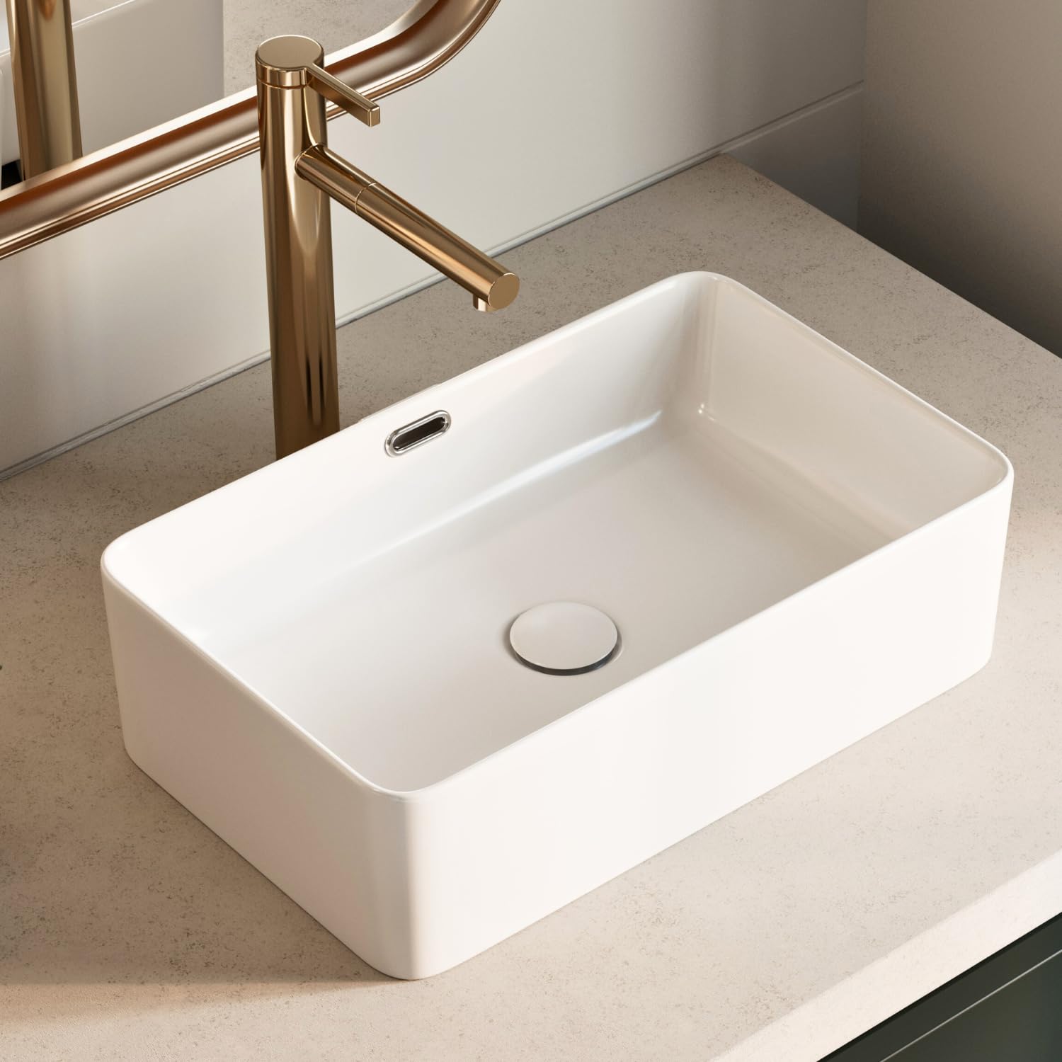 Vessel Sink 19 Inch with Overflow, Los Flexi 19