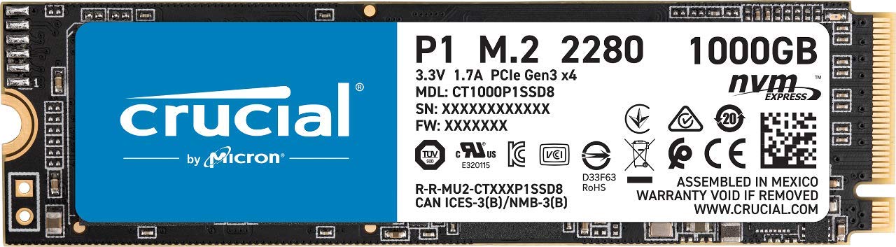 Amazon | Crucial SSD M.2 1000GB P1シリーズ Type2280 PCIe3.0x4 NVMe
