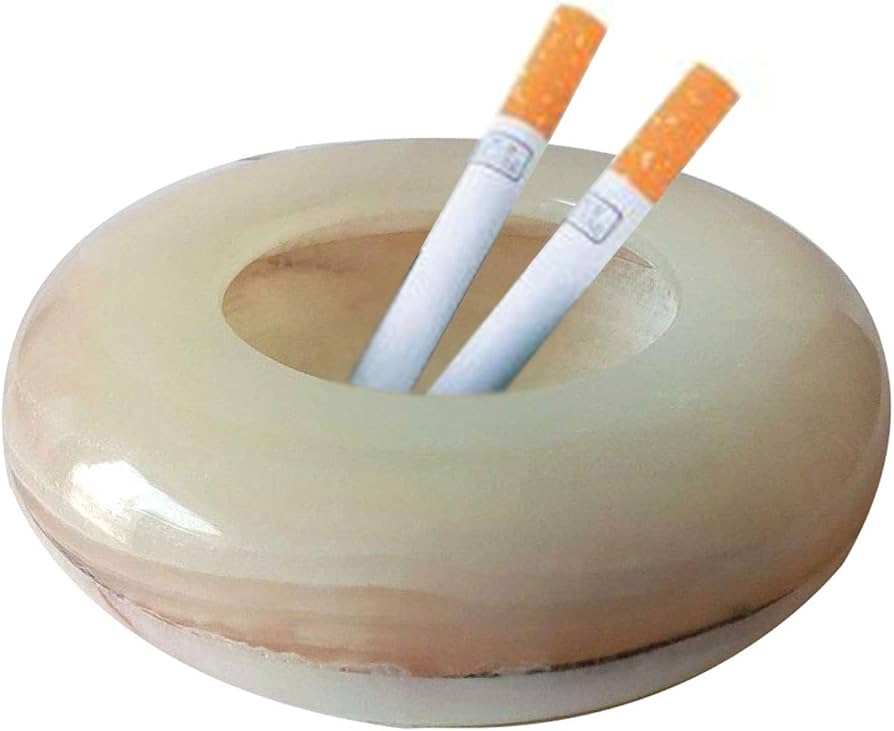 Amazon.co.jp: 高級天然オニキス大理石灰皿 1.5x5インチ ホームデコ