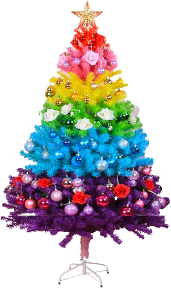 Amazon.co.jp: LJFLI カラフルなクリスマスツリー150cm 180cm