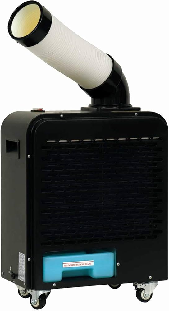 Amazon | 広電 業務用スポットクーラー 小型 ブラック 板金ボディ