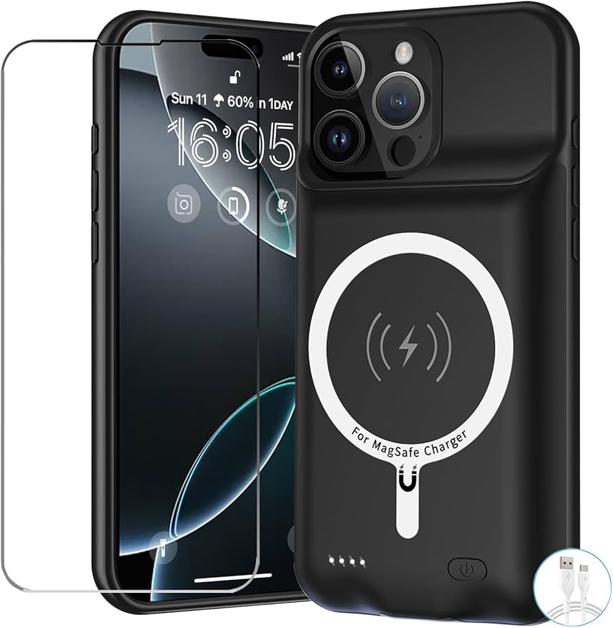 Amazon.com: Battery Case for iPhone 16 Pro Max, Upgraded 12000mAh