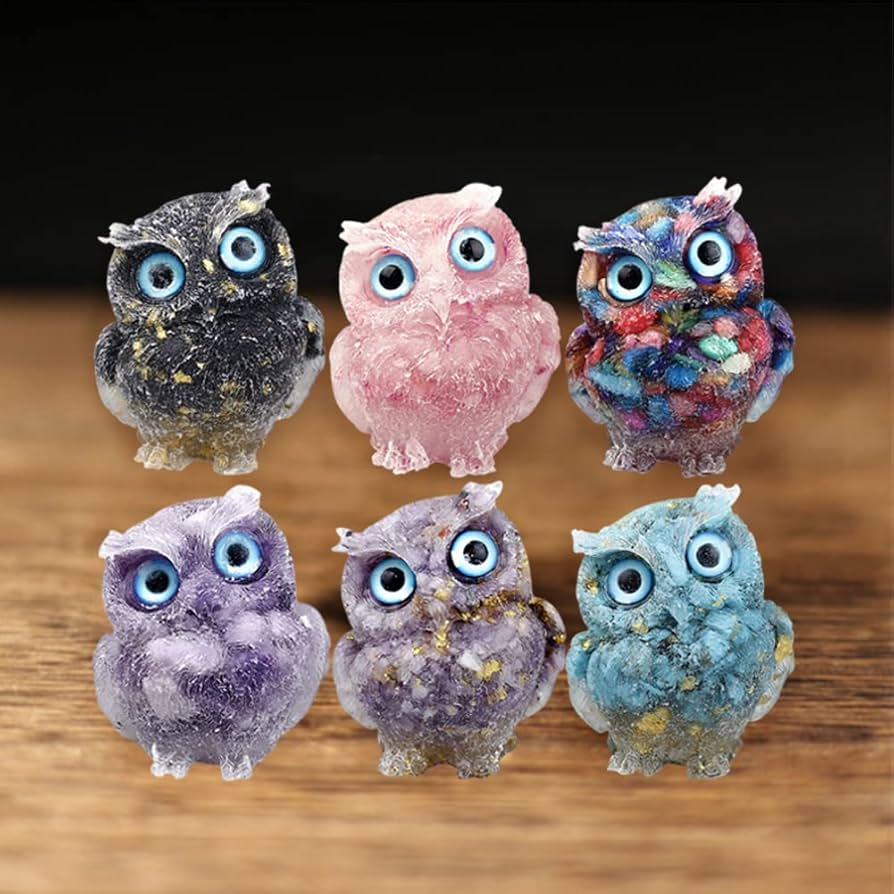 Amazon.co.jp: YUYAKESHI ふくろう 置物 マスコット オブジェ かわいい