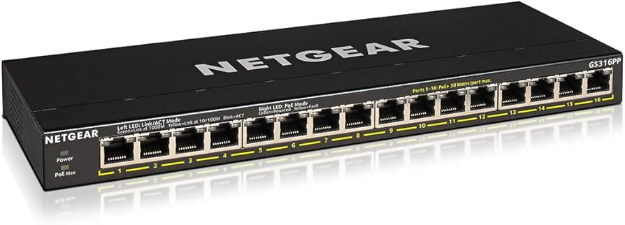 Amazon.com: NETGEAR 16-Port PoE+ Gigabit Ethernet Unmanaged