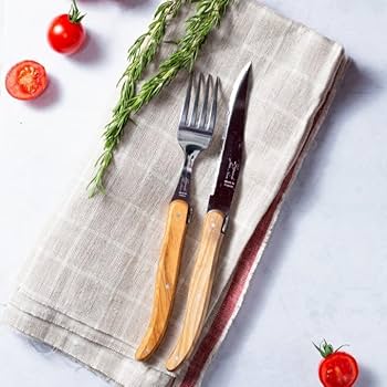 Amazon｜ライヨール オリーブハンドル ディナーナイフ フォークセット