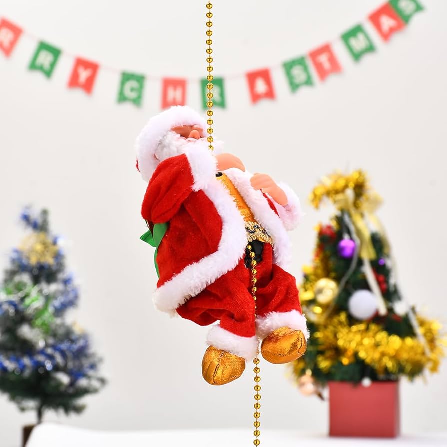 Amazon.co.jp: 電気サンタクロース クリスマス 飾り はしごサンタ 動く