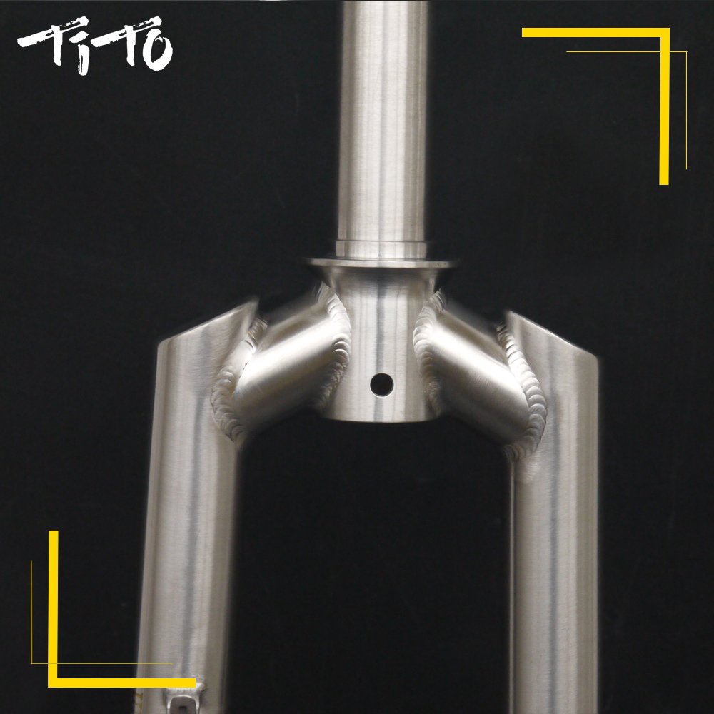 Amazon | TITO Gr.9 MTB チタン バイク フロントフォーク スクエア