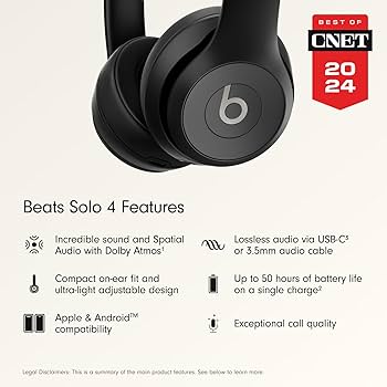 Amazon.com: Beats Solo 4 - Wireless On-Ear Bluetooth Headphones
