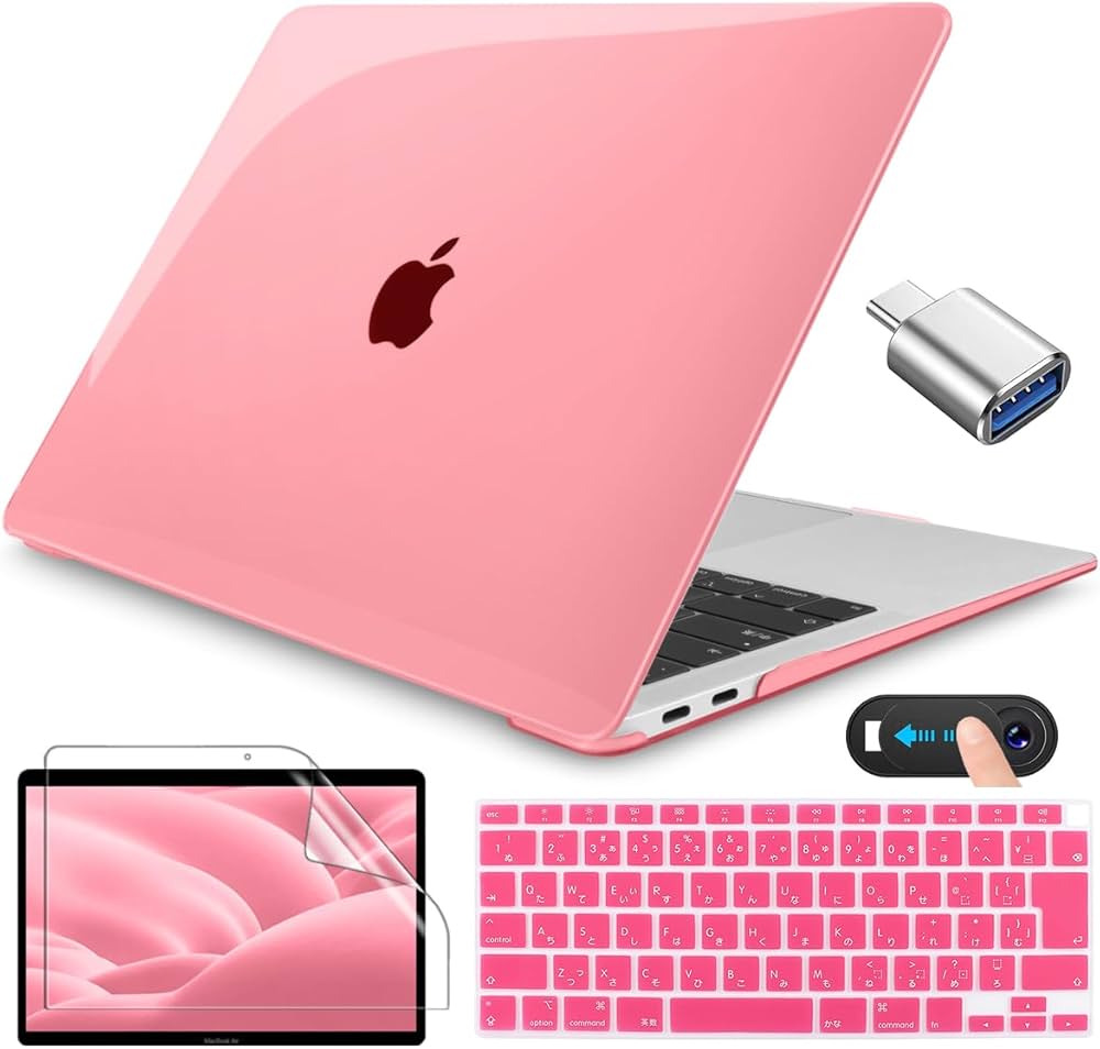 Amazon.co.jp: CISSOOK for MacBook Air 13 ケース ピンク 透明 2020