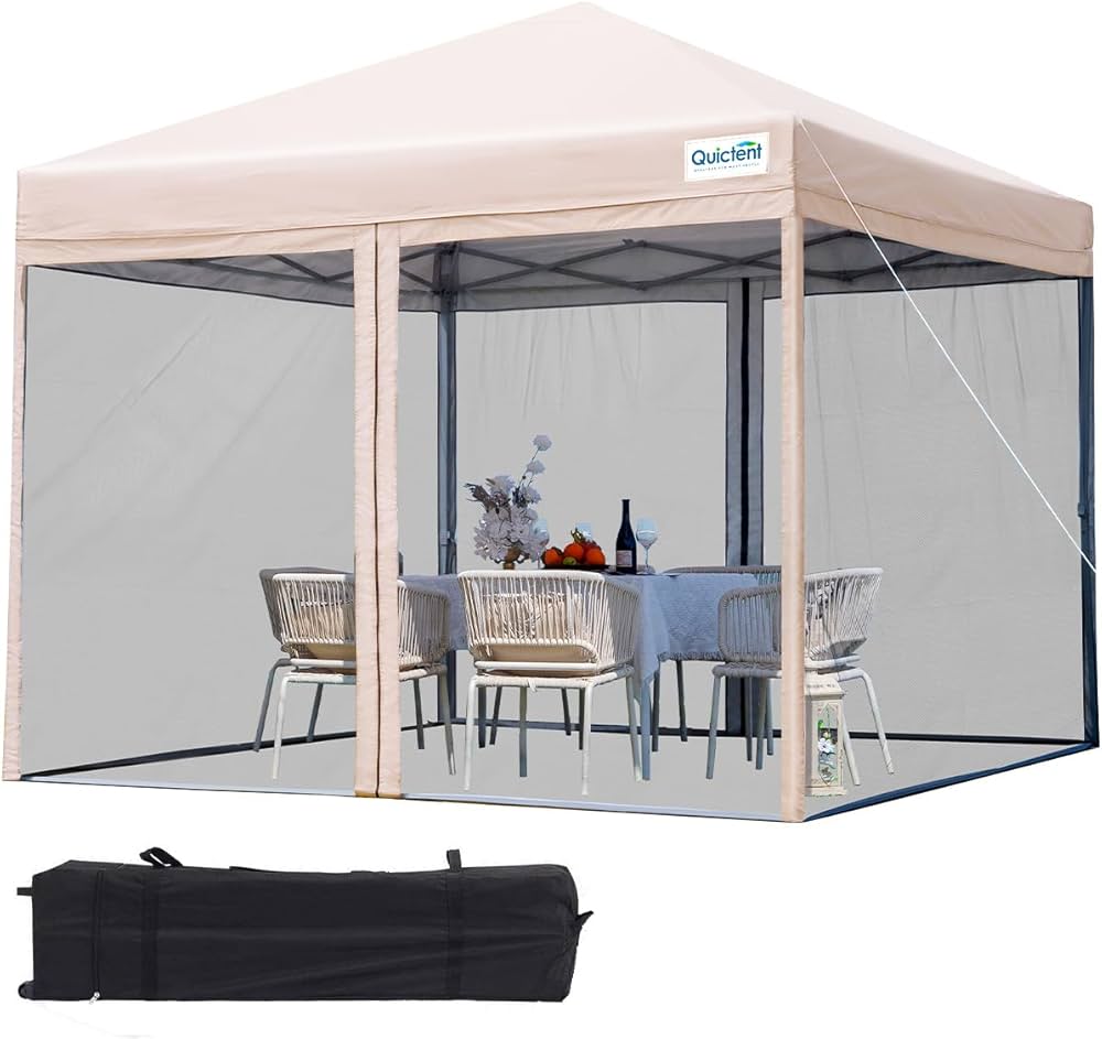 Amazon.co.jp: Quictent ワンタッチ タープテント 蚊帳テント 3段階