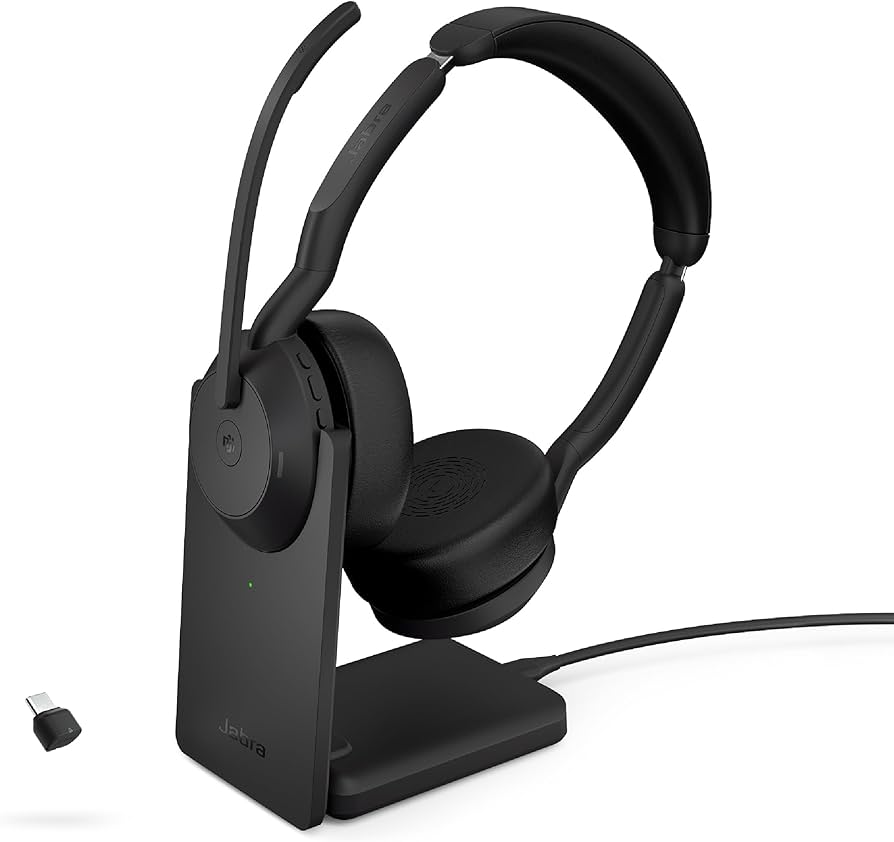 Amazon.com: Jabra Evolve2 55 Stereo Wireless Headset with Charging