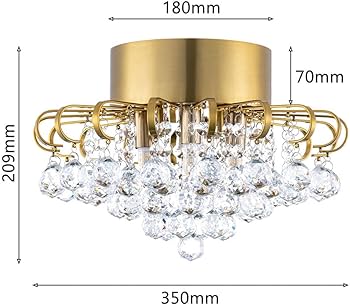 Amazon.co.jp : Chende シーリングライト クリスタル 4灯 G9