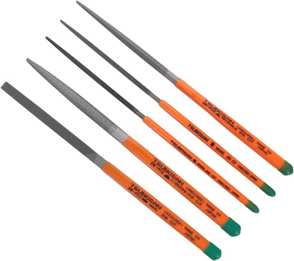 Amazon | ツボサン 細工用ヤスリ 10本型 5本セット ST-06 | 布ヤスリ