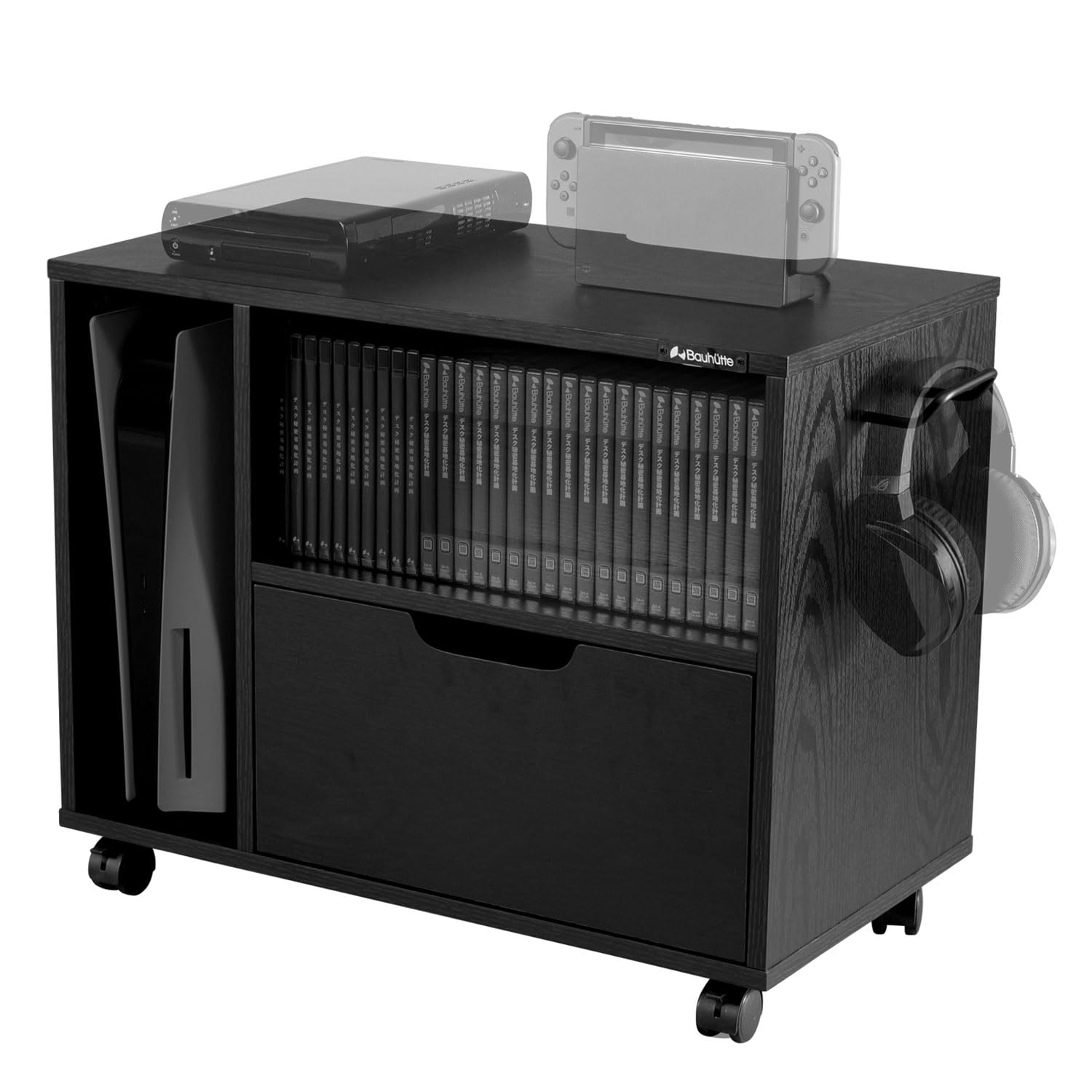 Amazon｜Bauhutte (バウヒュッテ) ゲーム機 収納 ラック キャビネット