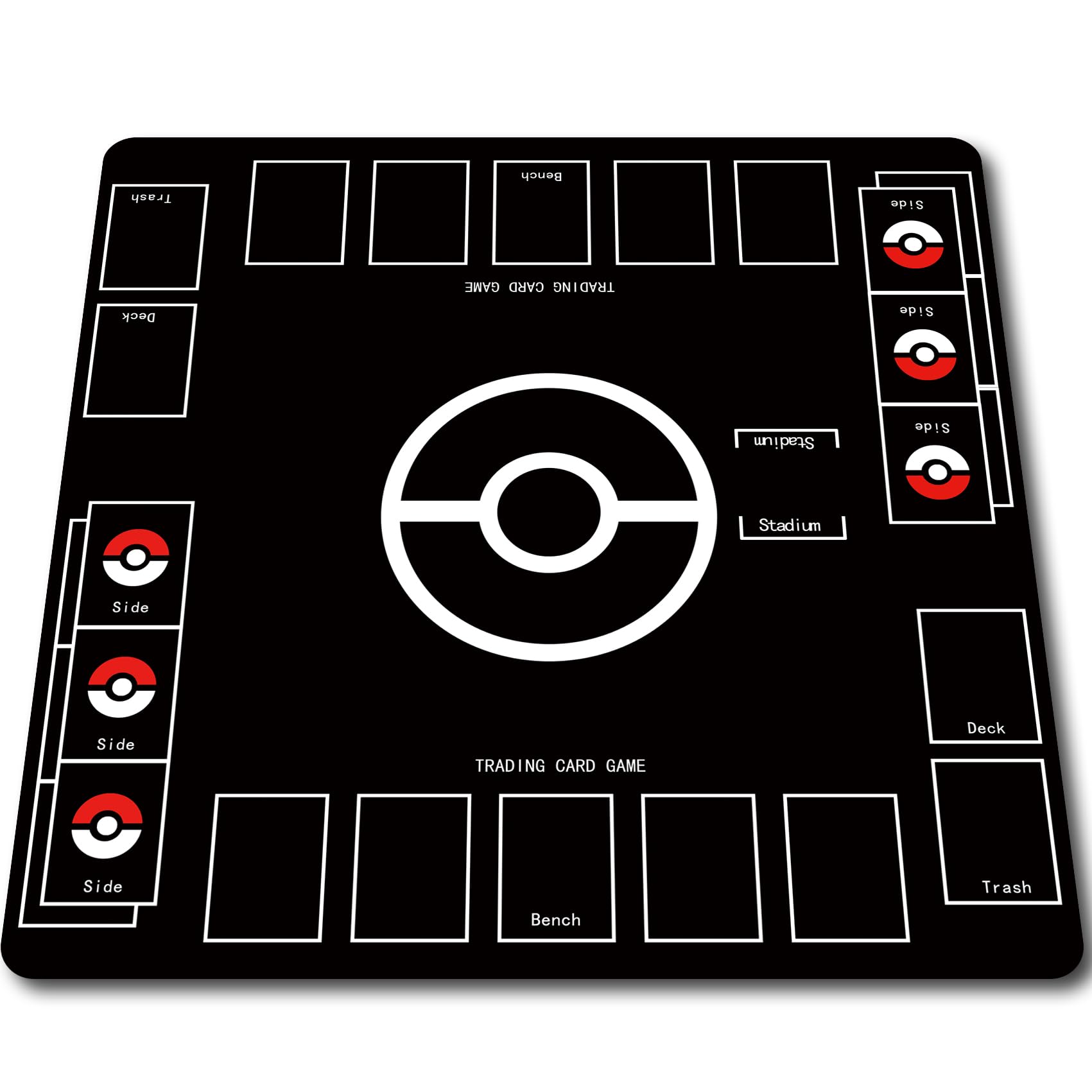 Amazon | プレイマット 全面縫製仕様ラバープレイマット2人用 TCG 対戦