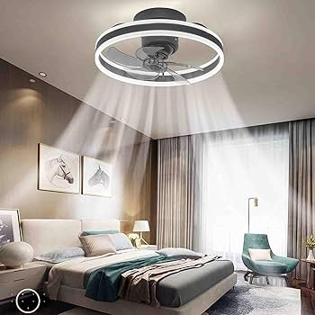 Amazon | シーリングファンライト LED天井ファンライト 静音ファン付き